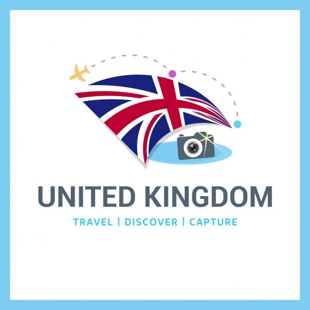 Vetor grátis logo viagens no reino unido