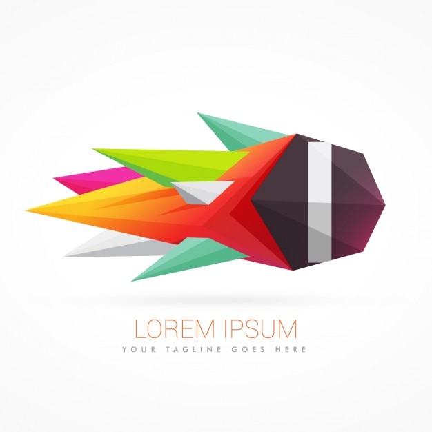 logotipo abstrato colorido com a letra I