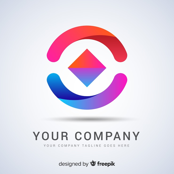 Vetor grátis logotipo abstrato em gradiente