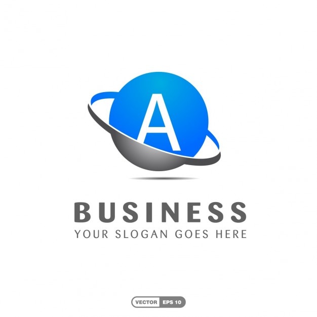 Vetor grátis logotipo azul empresa