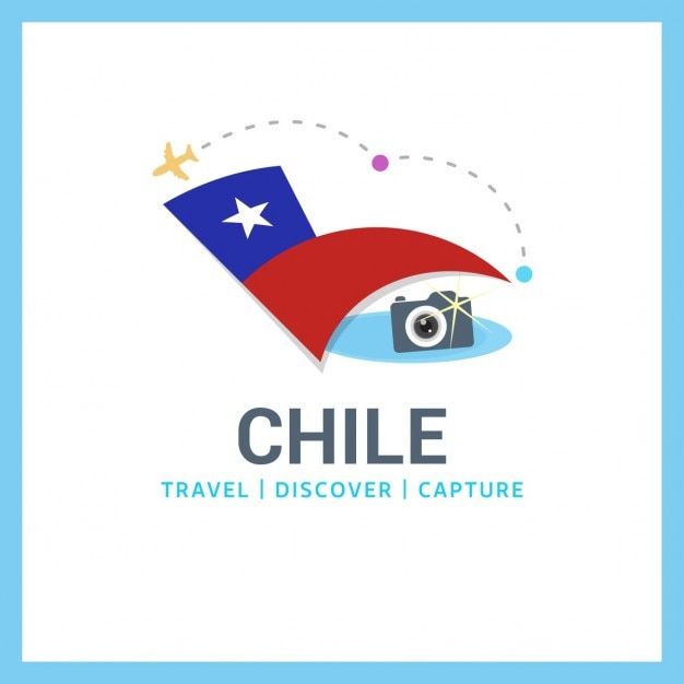 Vetor grátis logotipo chile viagem