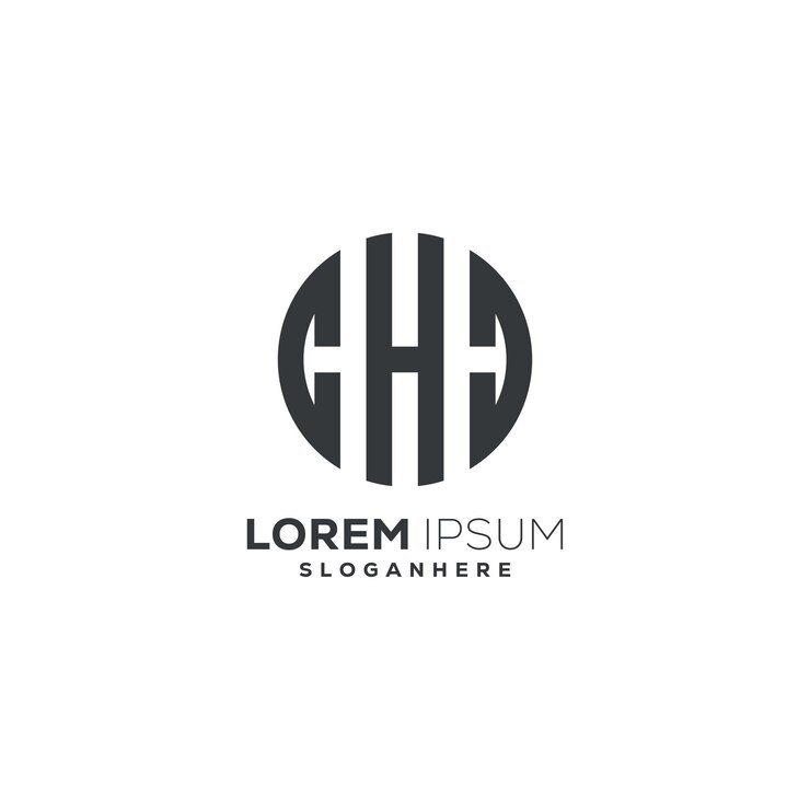 Vetor grátis logotipo combinação das letras c e h