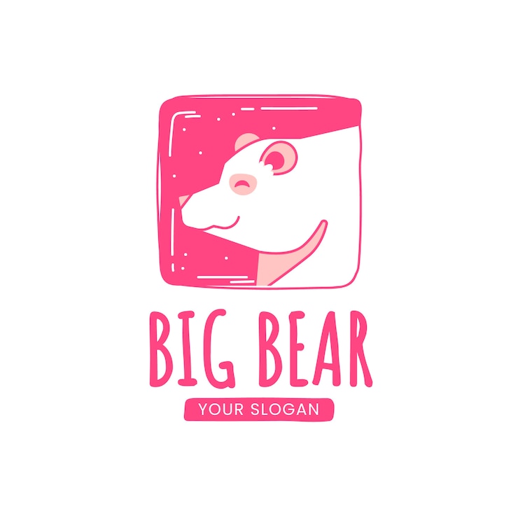 Vetor grátis logotipo criativo do urso da califórnia