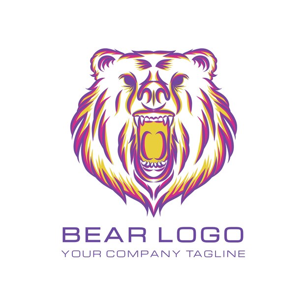 Logotipo criativo do urso da Califórnia