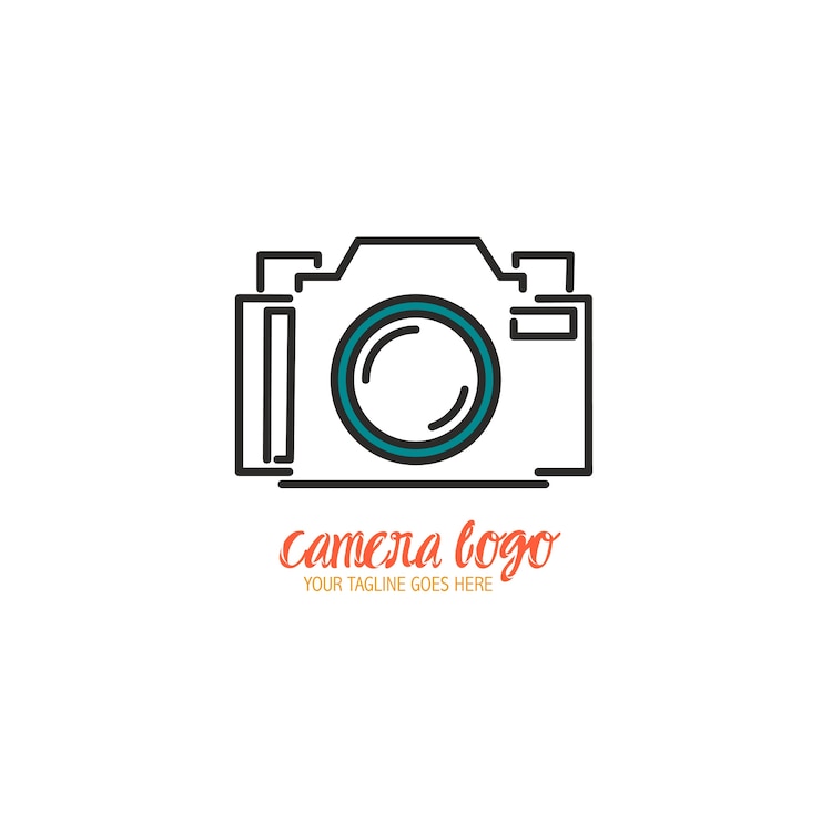 Vetor grátis logotipo da câmera