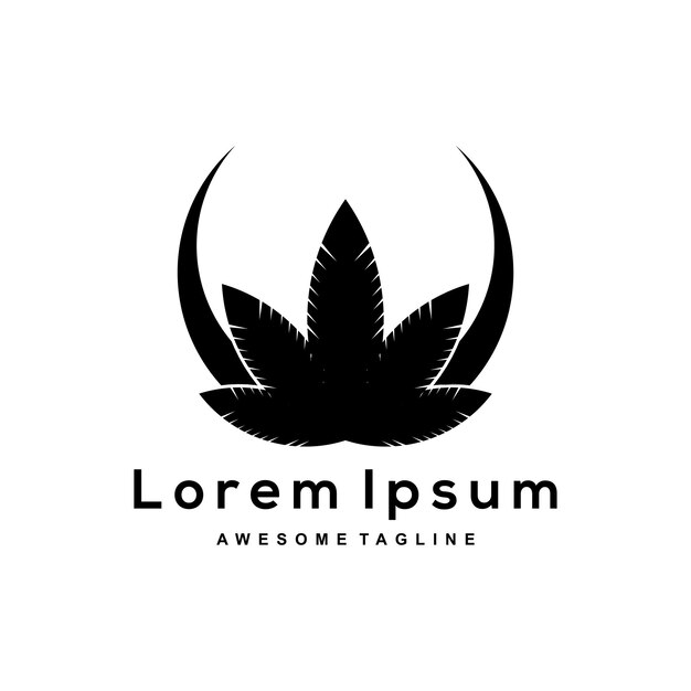 Logotipo da Cannabis Silhouette