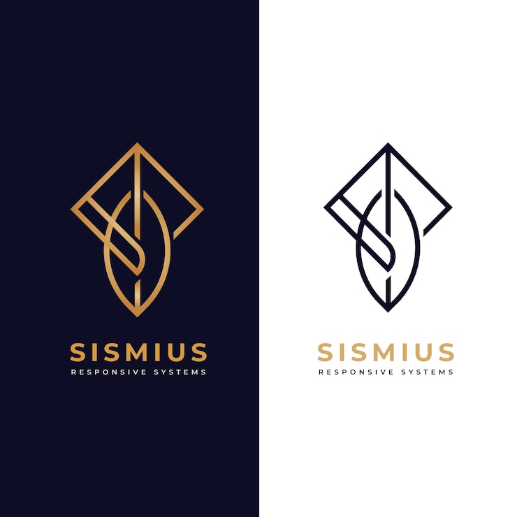 Vetor grátis logotipo da empresa de negócios de duas idéias