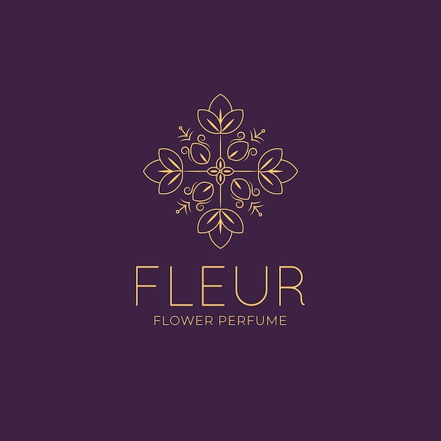 Vetor grátis logotipo da empresa de negócios florais