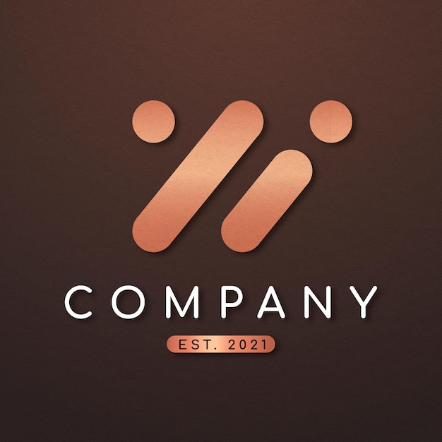 Logotipo da empresa elegante com design da letra W