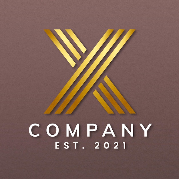 Logotipo da empresa elegante com design da letra x