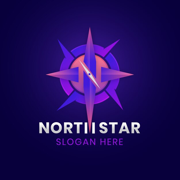 Logotipo da estrela gradiente norte