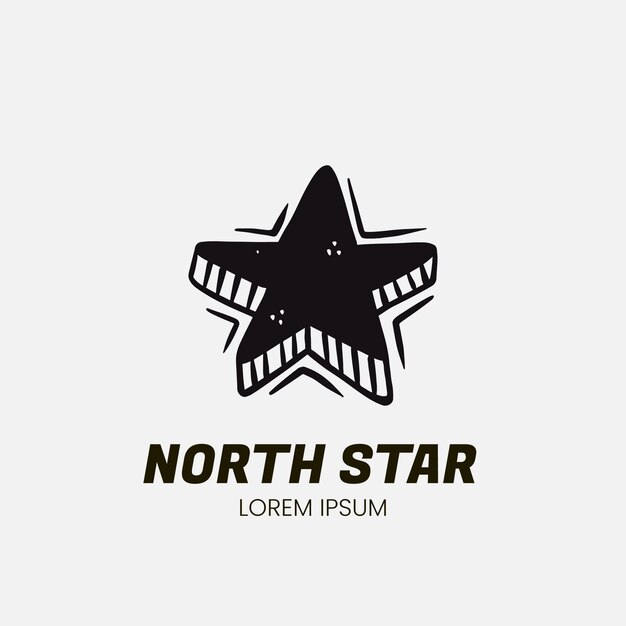 Logotipo da estrela norte desenhada à mão