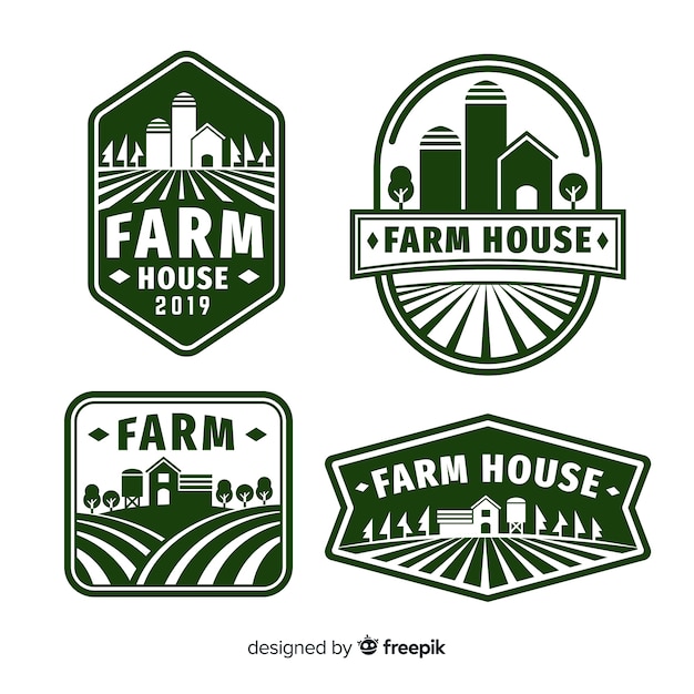 Vetor grátis logotipo da fazenda collectio