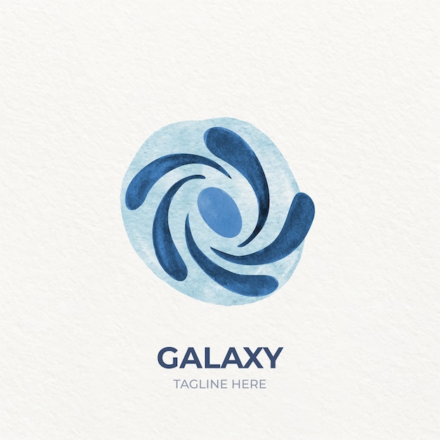 Vetor grátis logotipo da galáxia pintado em aquarela