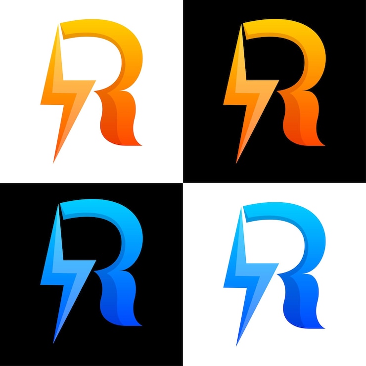 Vetor grátis logotipo da letra r