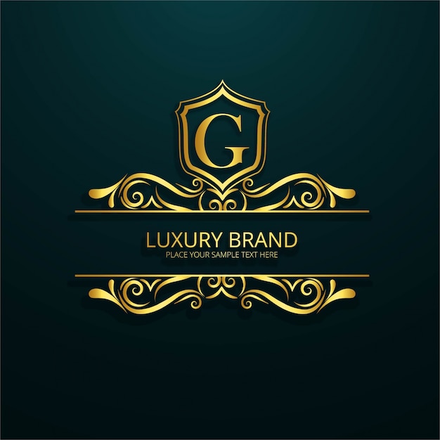 Logotipo da marca de luxo Vetor grátis