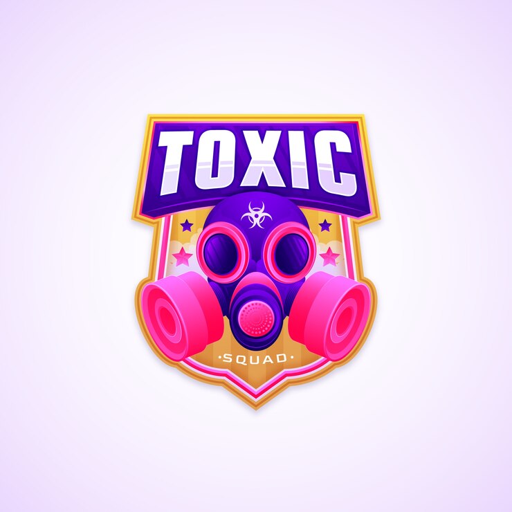 Vetor grátis logotipo da máscara de gás gradiente para jogos