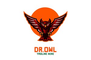 Logotipo da mascote da coruja