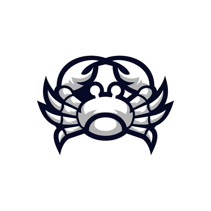 Vetor grátis logotipo da mascote do caranguejo vetor