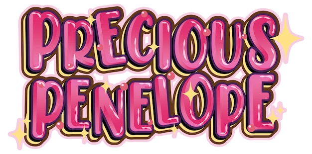Logotipo da palavra preciosa Penelope em fundo branco