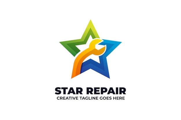 Logotipo da star repair garage service