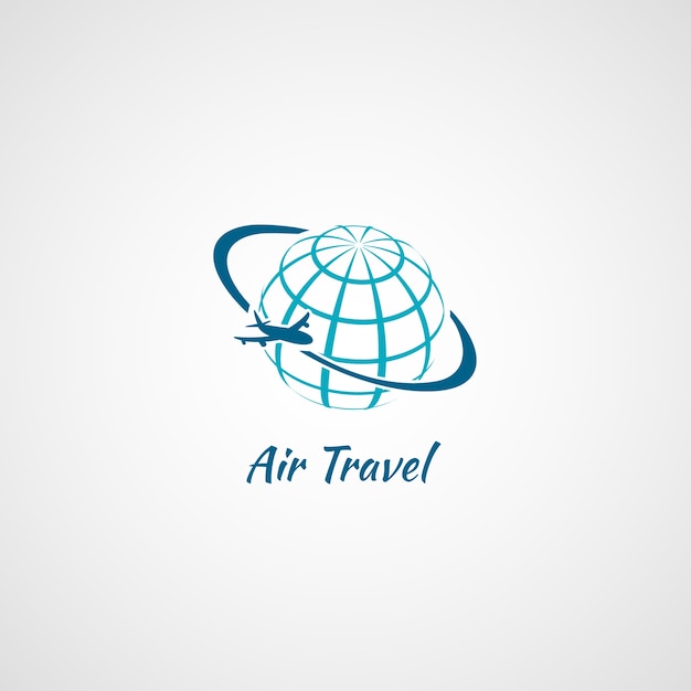 Vetor grátis logotipo da viagem aérea
