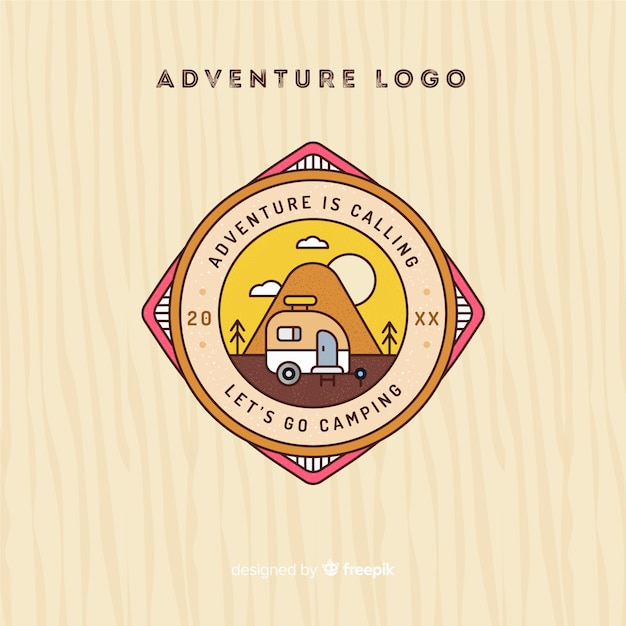 Logotipo de aventura vintage