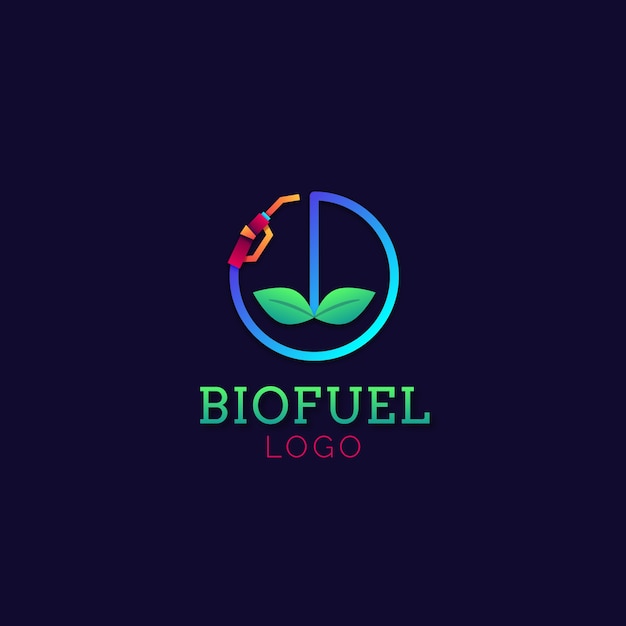 Logotipo de biocombustível gradiente da indústria