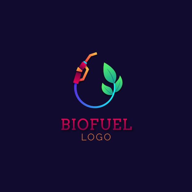 Logotipo de biocombustível gradiente da indústria