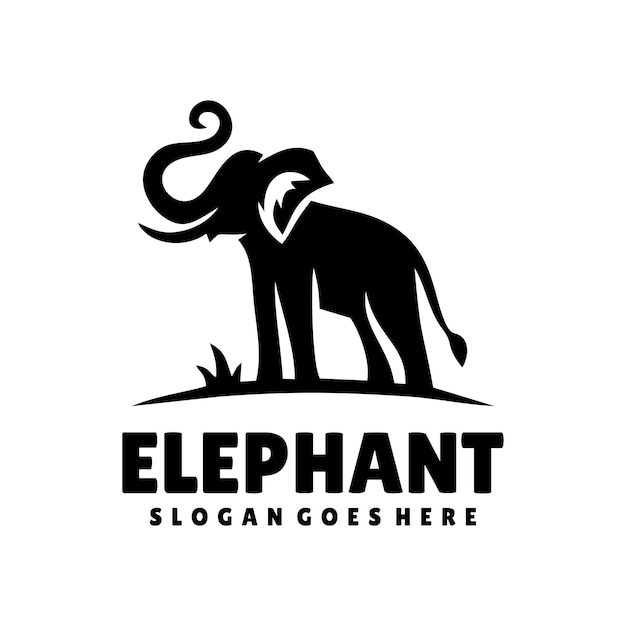 Vetor grátis logotipo de design de elefante