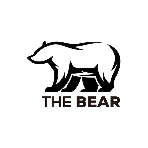 Vetor grátis logotipo de design de urso