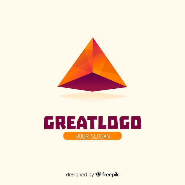 Logotipo de gradiente com forma abstrata