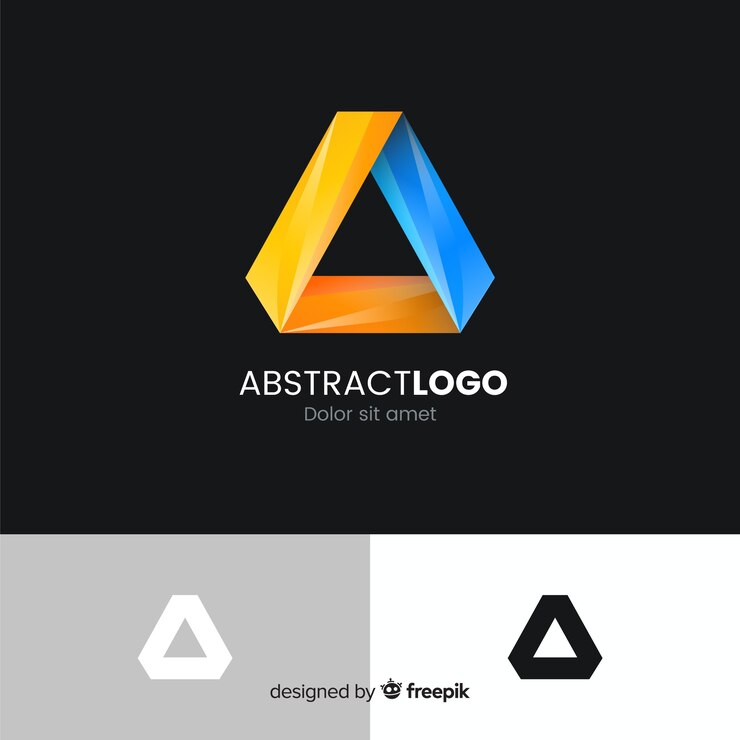 Vetor grátis logotipo de gradiente com forma abstrata