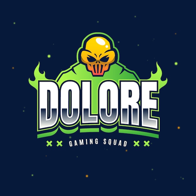 Vetor grátis logotipo de jogo com design plano