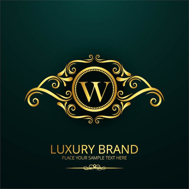 Logotipo de letra de luxo w