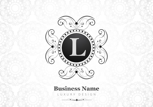 Vetor grátis logotipo de letra l de luxo premium para empresa