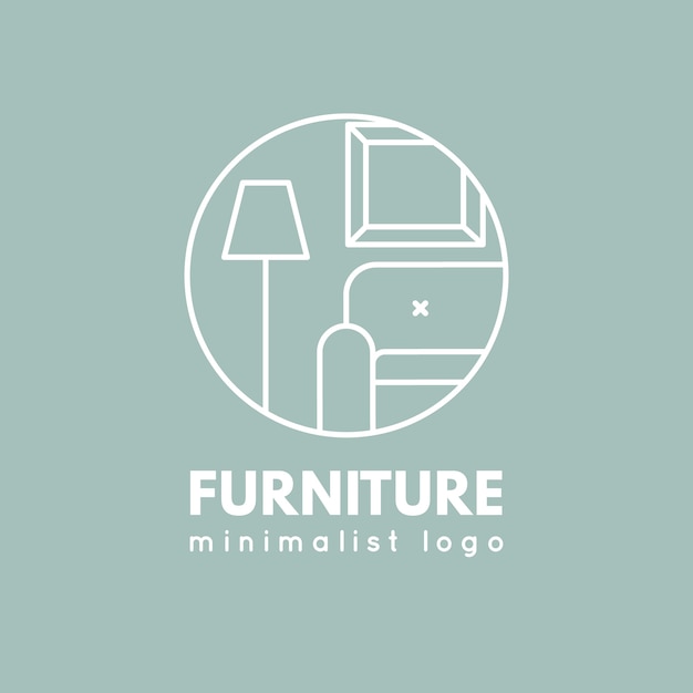 Logotipo de mobiliário minimalista