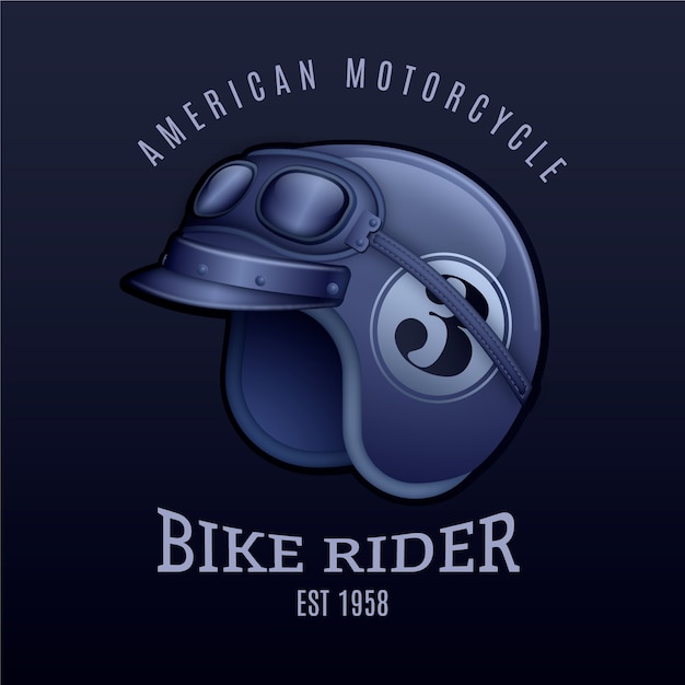 Logotipo de motocicleta vintage gradiente