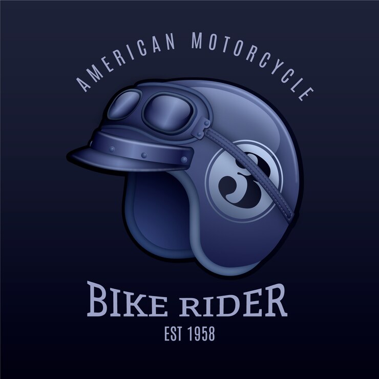 Vetor grátis logotipo de motocicleta vintage gradiente