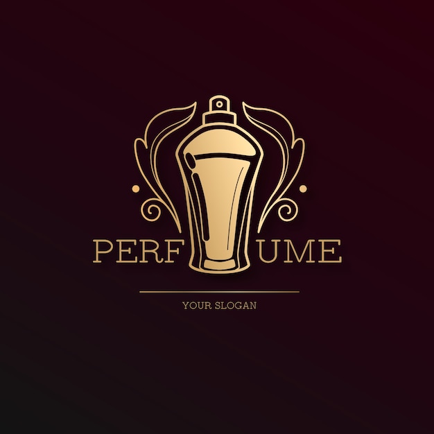 Vetor grátis logotipo de perfume de luxo