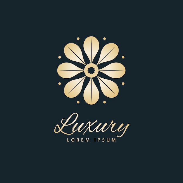 Logotipo de perfume floral luxo