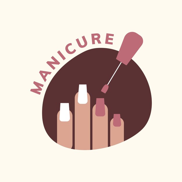 Logotipo de salão de manicure e pedicure