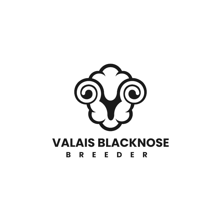 Vetor grátis logotipo de silhueta de nariz preto da vector valais