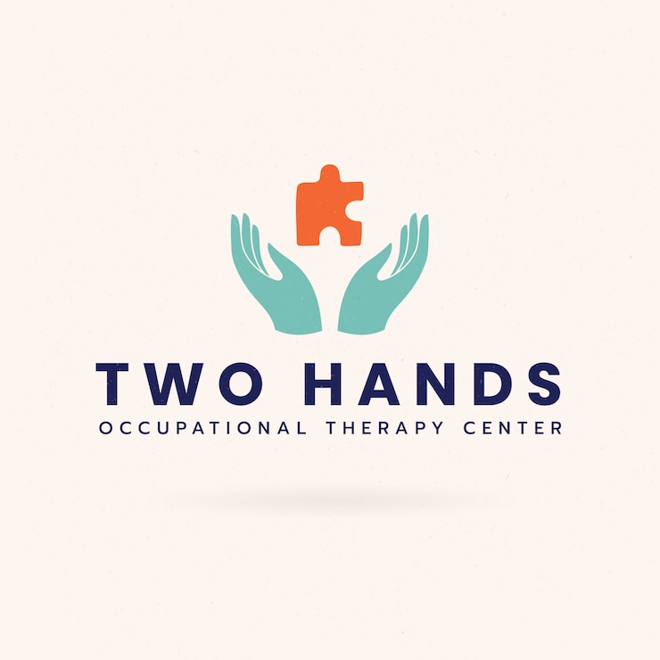 Vetor grátis logotipo de terapia ocupacional de design plano desenhado à mão