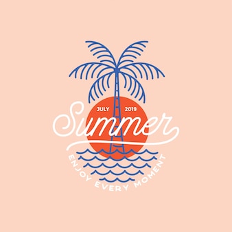 Logotipo de vibrações de verão