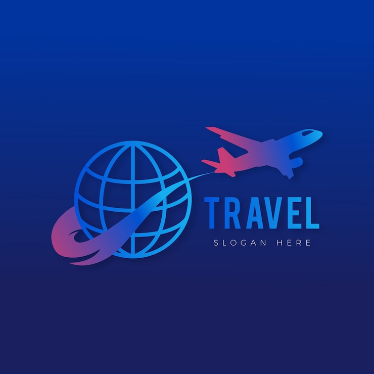 Vetor grátis logotipo detalhado da viagem