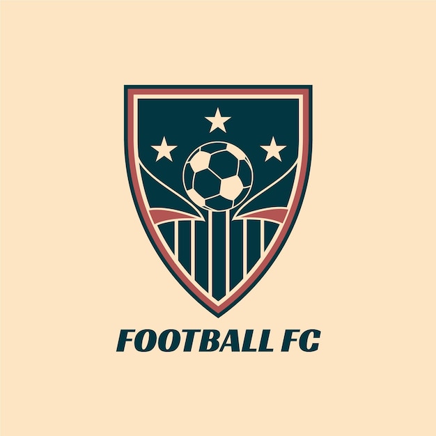 Vetor grátis logotipo do clube de futebol vintage