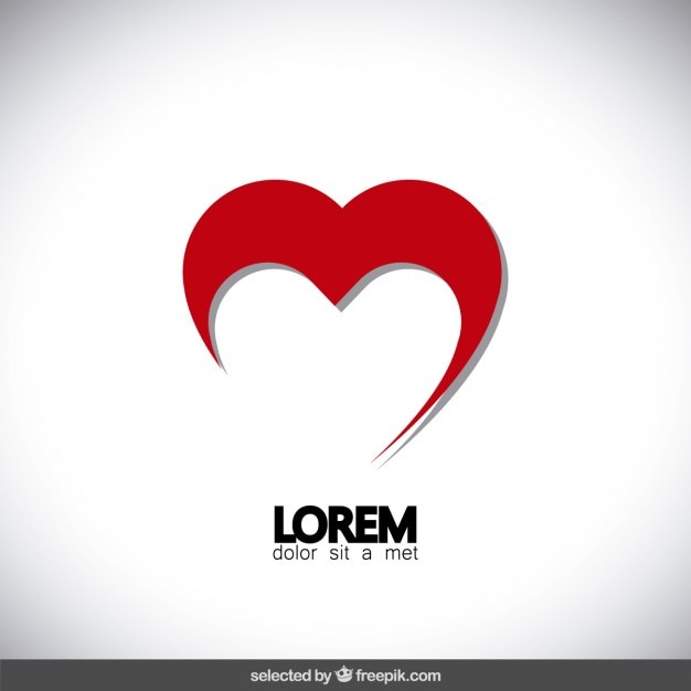 Vetor grátis logotipo do coração abstract