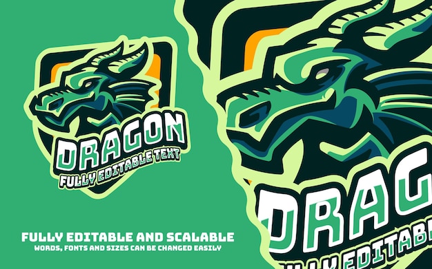 Vetor grátis logotipo do dragon sports mascots