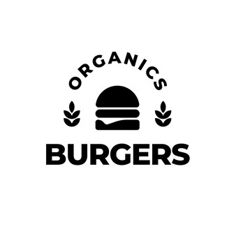 Logótipo do hambúrguer orgânico
